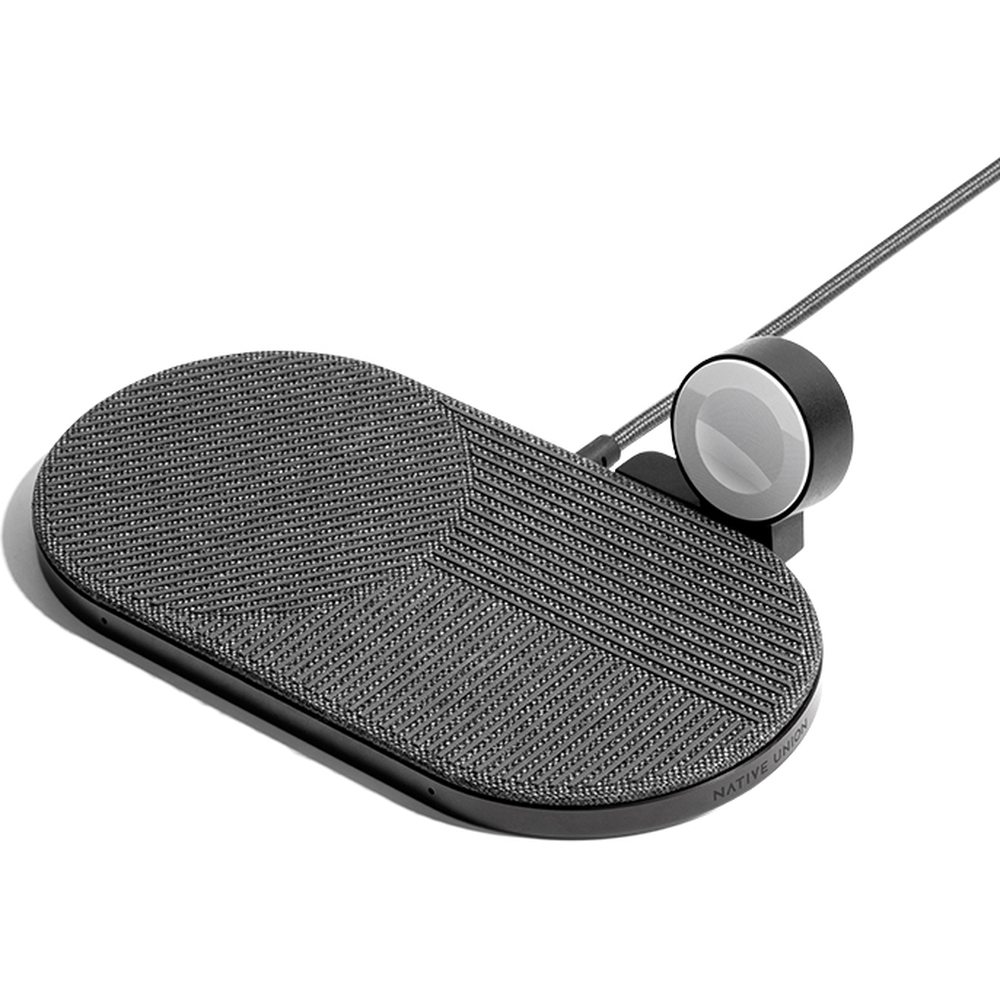 DROP XL БЗУ для Apple Watch стандарта Qi, мощность 10W, с кабелем 2м, цвет: серый